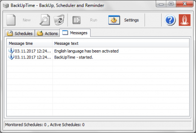 Screenshot of the application BACKUPTIME - #5
