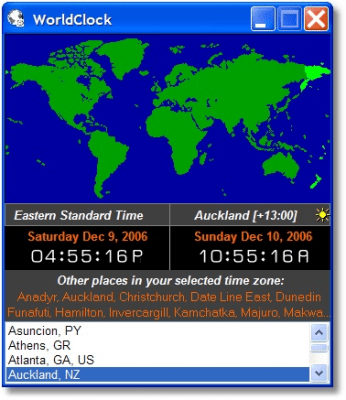 Screenshot of the application WorldClock - #1