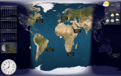 Screenshot of the application WorldClock Screen Saver - #1
