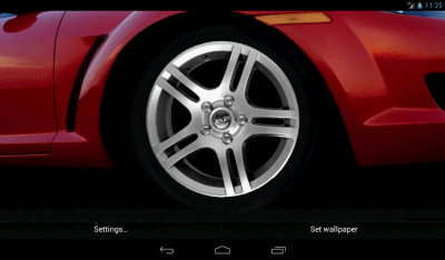 Screenshot of the application Car Wheel Live Wallpaper - #1