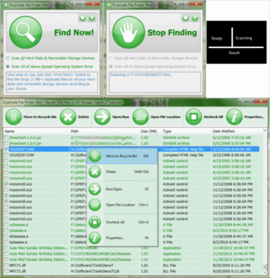 Screenshot of the application Duplicate File Finder Mini - #1