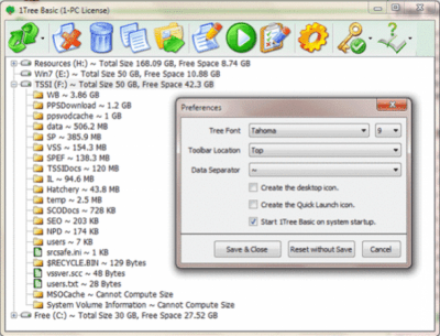 Screenshot of the application 1Tree Basic - #1