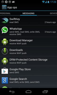 Screenshot of the application Permission Manager - #3