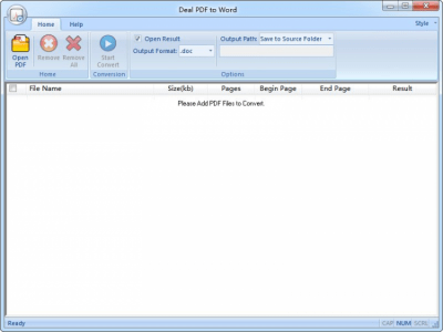 Screenshot of the application Deal PDF to Word - #1