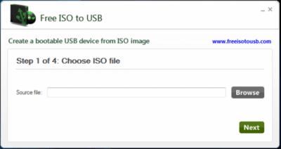 Screenshot of the application Free ISO to USB - #1