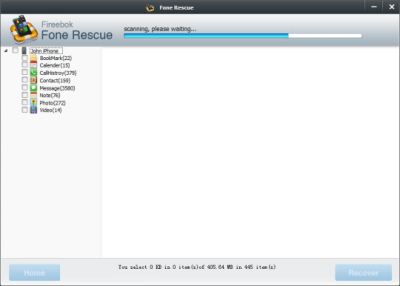 Screenshot of the application Fone Rescue - #2