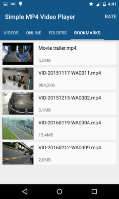 Screenshot of the application Simple MP4 Video Player - #11