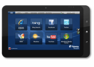 Screenshot of the application Thinix Touch - #1