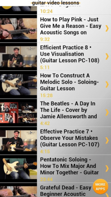 Screenshot of the application Guitar lessons - #1