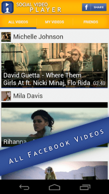 Screenshot of the application FB Video Player - #2