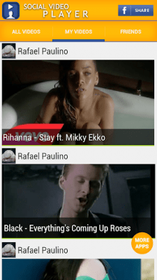 Screenshot of the application FB Video Player - #4