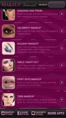 Screenshot of the application Beauty Makeup Tutorials - #6