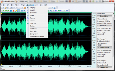 Screenshot of the application Audio Music Editor - #1