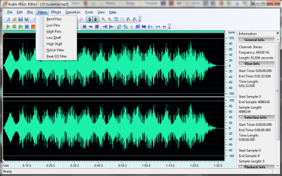 Screenshot of the application Audio Music Editor - #2