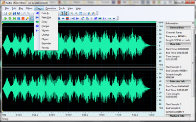 Screenshot of the application Audio Music Editor - #3