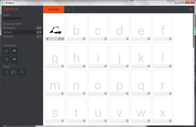 Screenshot of the application BirdFont for Windows - #4