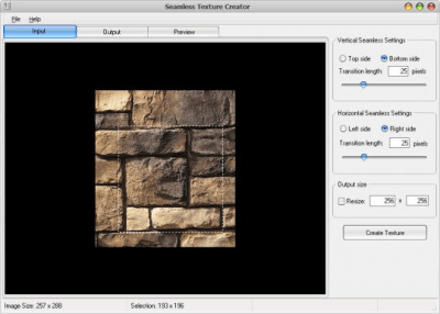 Screenshot of the application Seamless Texture Creator - #1