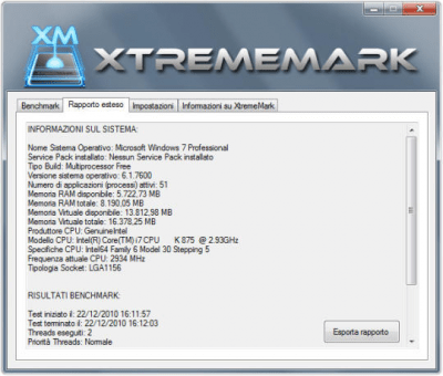 Screenshot of the application XtremeMark - #2