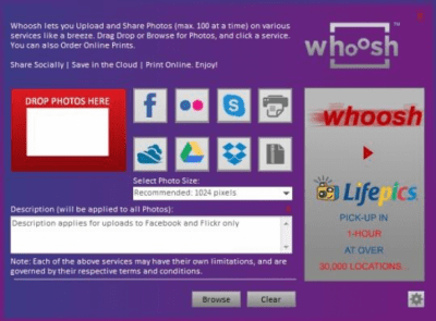 Screenshot of the application Whoosh - #1