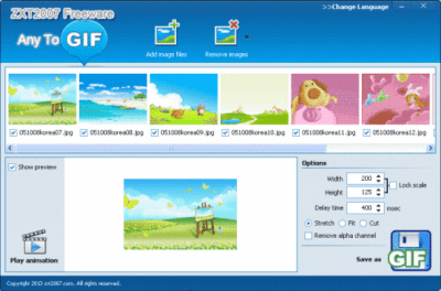 Screenshot of the application Any To GIF - #1