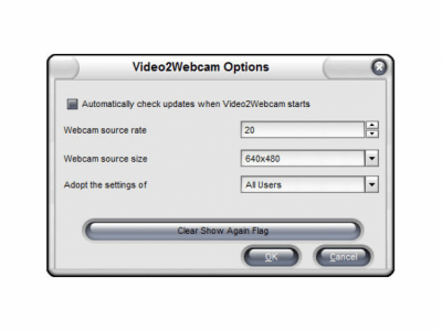 Screenshot of the application Video2Webcam - #2