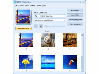 Screenshot of the application MSN Slide Max - #1