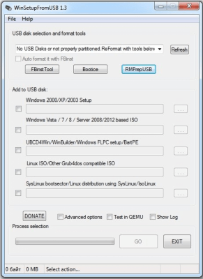 Screenshot of the application WinSetupFromUSB - #1