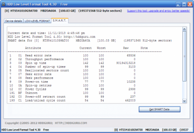 Screenshot of the application HDD Low Level Format Tool - #4