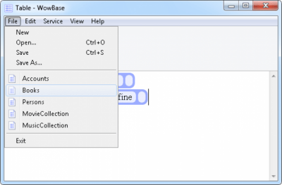 Screenshot of the application WowBase - #3