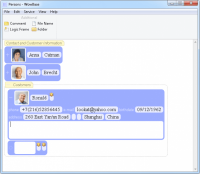Screenshot of the application WowBase - #4