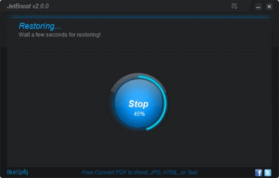 Screenshot of the application JetBoost - #4
