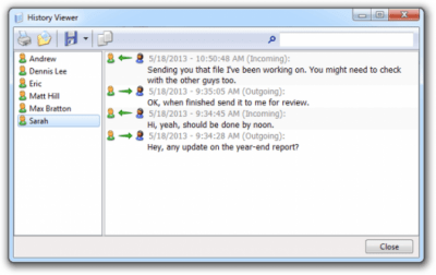 Screenshot of the application Softros LAN Messenger - #4
