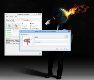 Screenshot of the application Simple File Encryptor - #4