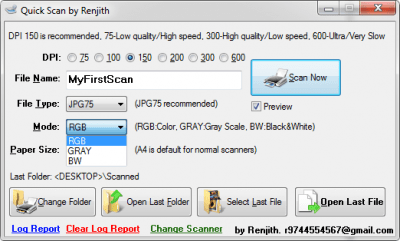 Screenshot of the application QuickScan Portable - #5