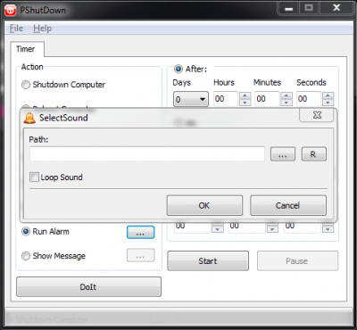 Screenshot of the application PShutDown - #3