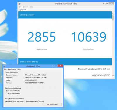 Screenshot of the application Geekbench - #1