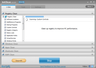 Screenshot of the application JetClean - #4