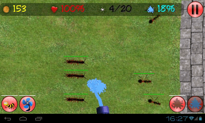 Screenshot of the application Flood the insects with water! - #1