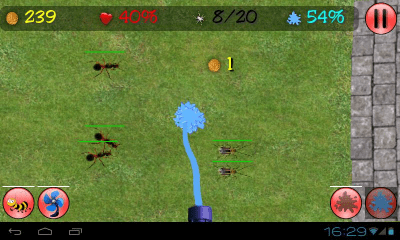 Screenshot of the application Flood the insects with water! - #3