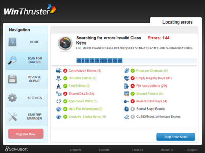 Screenshot of the application WinThruster - #1