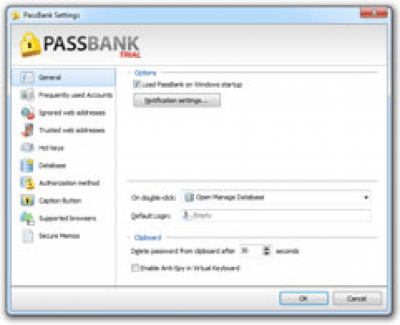 Screenshot of the application PassBank - #1