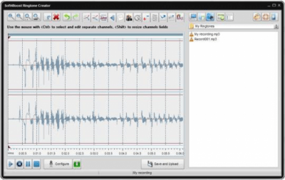 Screenshot of the application Soft4Boost Ringtone Creator - #1