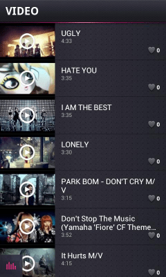 Screenshot of the application 2NE1 App - #1