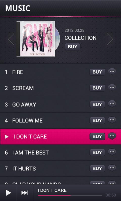 Screenshot of the application 2NE1 App - #3