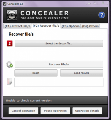 Screenshot of the application Concealer - #1