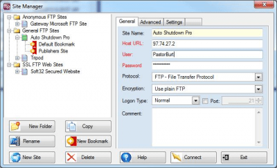 Screenshot of the application AutoFTP - #2