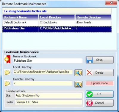Screenshot of the application AutoFTP - #4