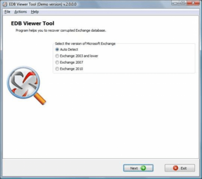 Screenshot of the application EDB Viewer Tool - #1