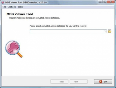 Screenshot of the application MDB Viewer Tool - #1