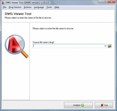 Screenshot of the application DWG Viewer Tool - #1